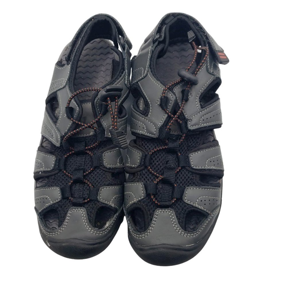 Bass Mens Black Sport Sandals Size 7M River Leather Upper Fisherman Closed Toe - Picture 6 of 9